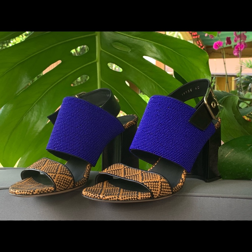 NWT:Dries Van Noten Beaded and woven sandal.